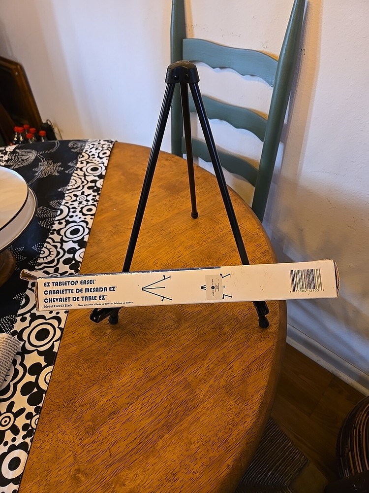 Studio Designs EZ Foldaway Black Tabletop Easel new 13 3/4 In.