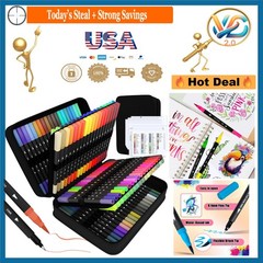 Art Supplier Dual Brush Markers Set 110 Colors Fine & Brush Tips for Adults