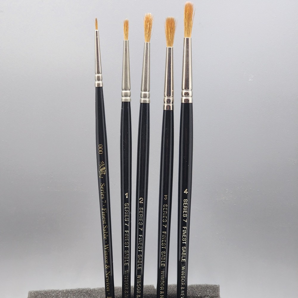 Winsor & Newton Series 7 Size #’s 000, 1, 2, 3, 4 Kolinsky Finest Sable Brush