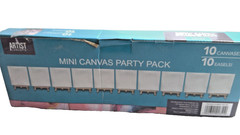 Artist Concepts Mini Canvas Party Pack A4 9 Canvases 9 Easels Art Kit Set