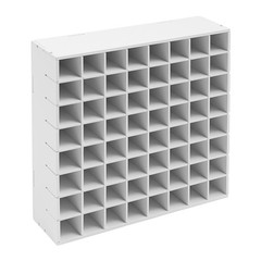 2PCS 64-Grid Paint Bottle Organizer, Wall-Mount Paint Holder, Paint Storage Rack