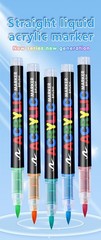 12-72 Acrylic Paint Brush Pens Set for Rock Fabric Wood Glass DIY Art Crafts