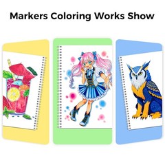 Alcohol Markers, 80 Colors Chisel & Brush Tip Coloring Markers Set, Double Ti…