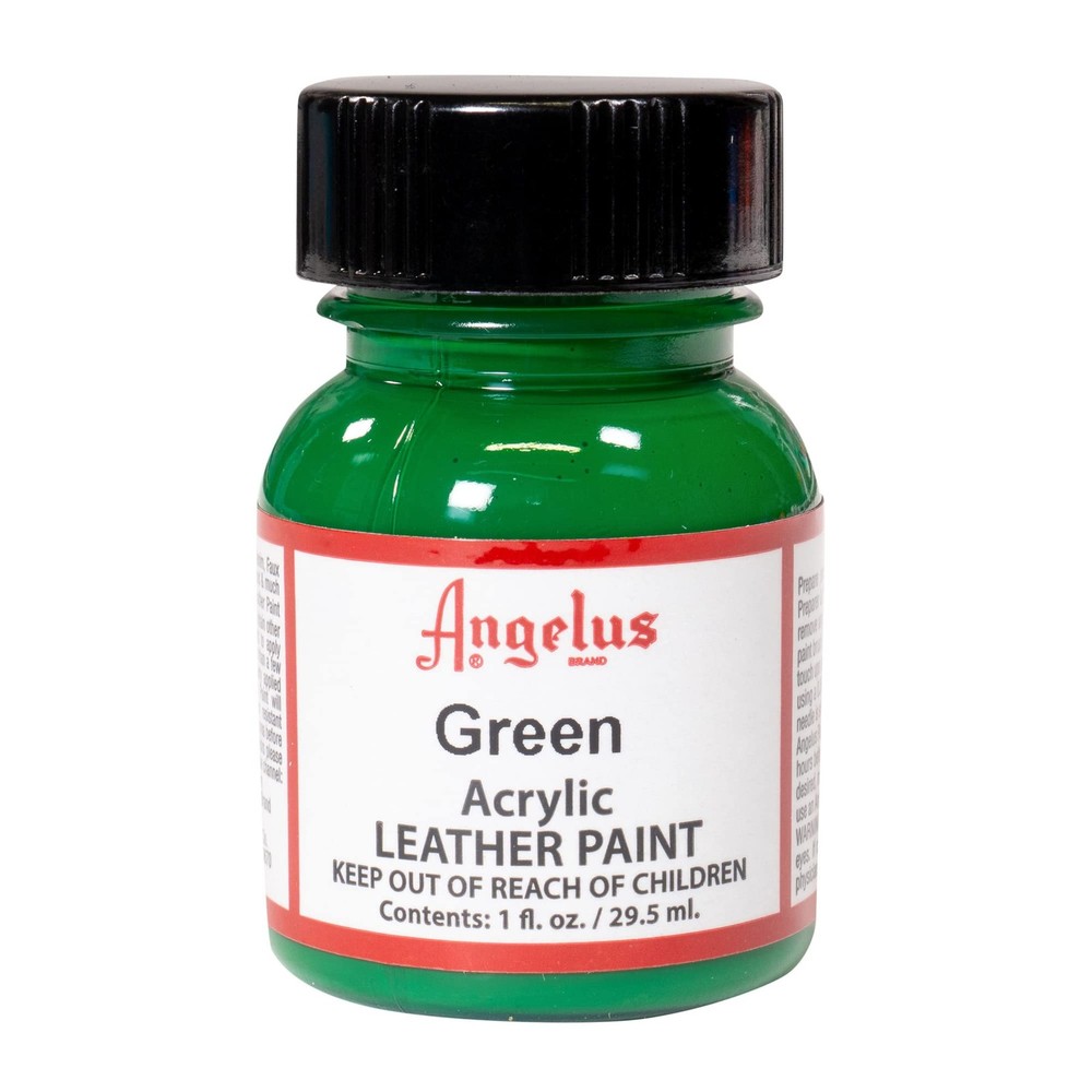 Acrylic Leather Paint 1 oz Green for Custom Shoe and Art Projects