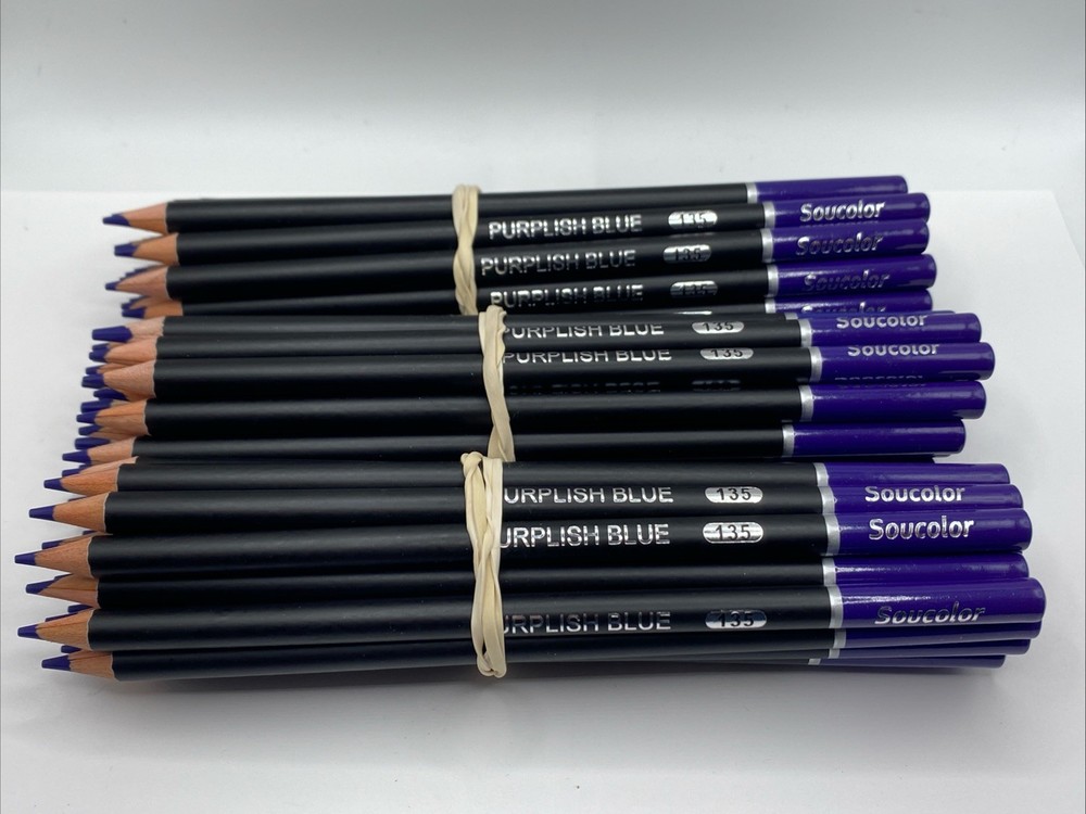(60) PURPLISH BLUE 135 – Soucolor Colored Pencils – 4.0 mm Soft Core