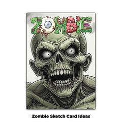 🧟 Zombie Artist Sketch Blank Trading Cards 2.5″x 3.5″ – 32pt Thick – 5 Cards 🧟