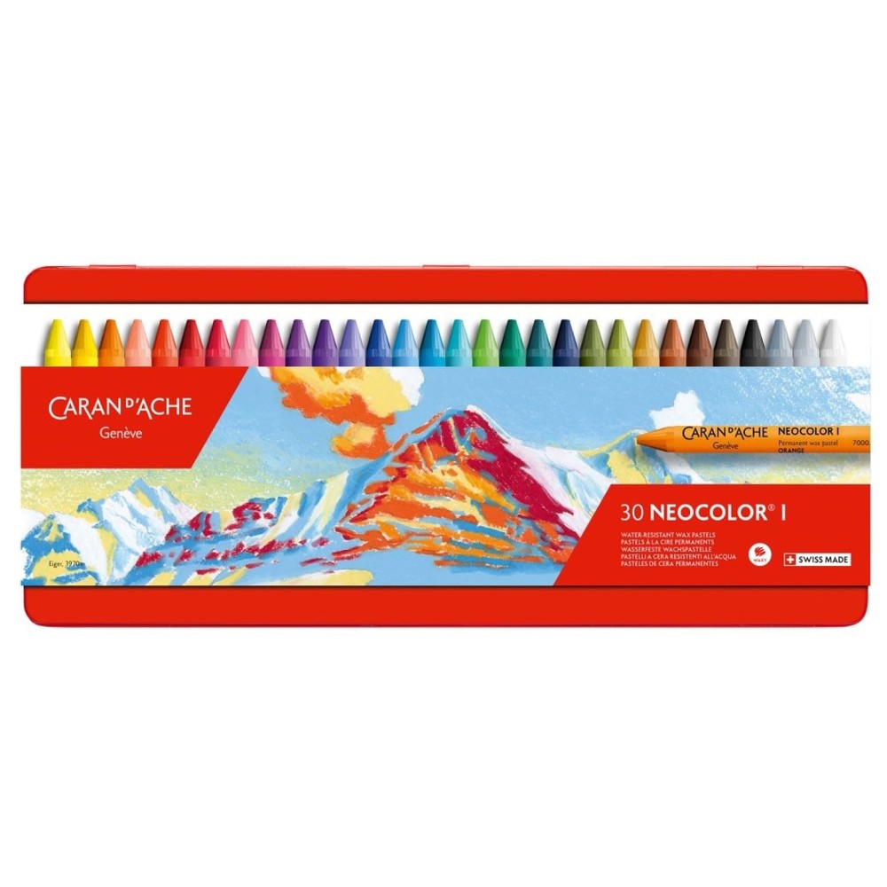 Neocolor I Water-Resistant Wax Pastels, 30 Colors