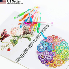 Aen Art Gel Pens for Adult Coloring Books, 1 Count (Pack of 30), Multicolor