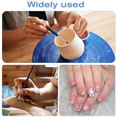 10 PCS Professional Silicone Rubber Tip Paint Pens Brushes Pottery Art Black