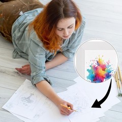 120 Sheets 100% Cotton Watercolor Paper Bulk, 8.5″ x 11″ 140lb/300 GSM Cold P…