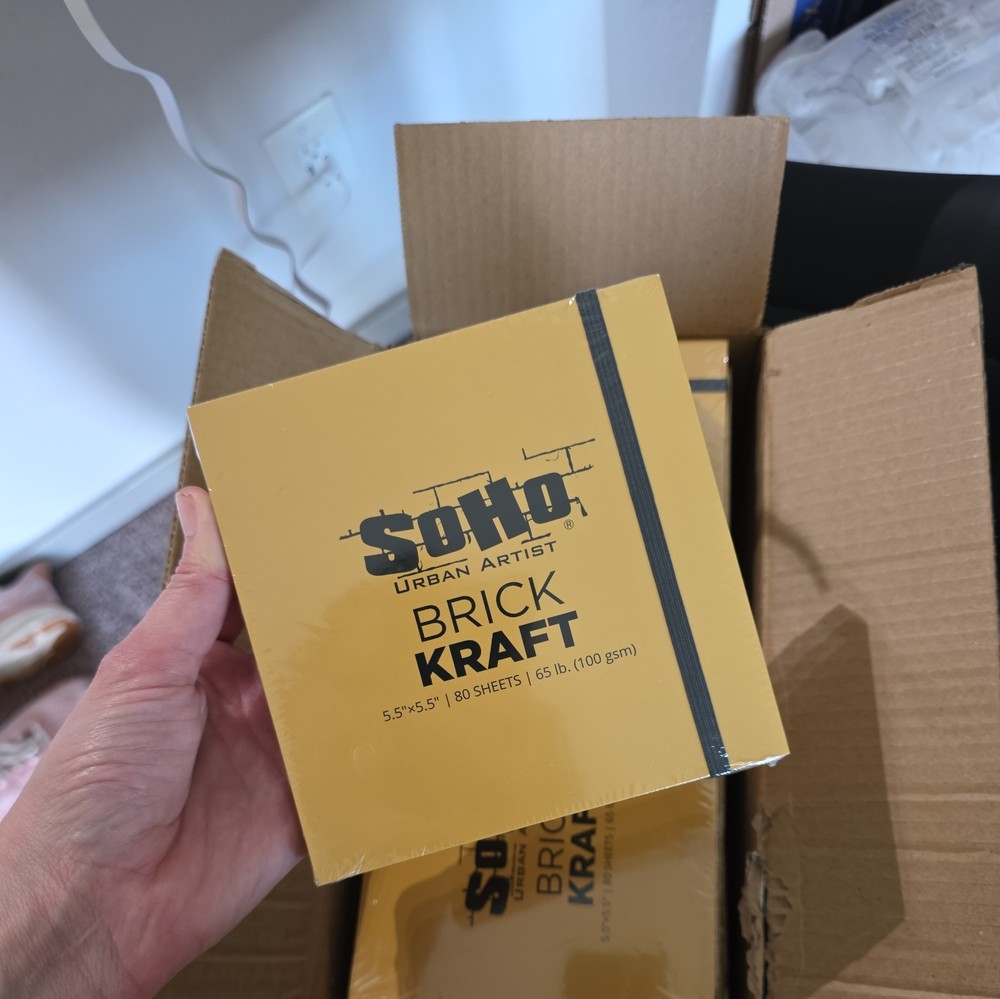 2 SoHo Urban Artist Brick Sketchbook Journals 2 Pack 5.5×5.5 Kraft 100GSM