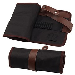 Canvas Pencil Wrap Case Colored Pencil Roll Holder Storage Pouch Brown 48 Holes