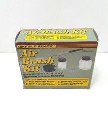 Central Pneumatic Air Brush Kit 15-50 PSI # 6131 Spray Pattern 1/4″ – 1-1/2″ New