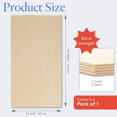 Baltic Birch Plywood, 12 mm 1/2 x 24 x 48 Inch, B/BB Grade Sheets| Woodpeckers