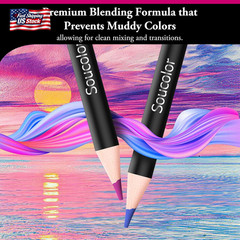 Soucolor 72-Color Colored Pencils for Adult Coloring Books, Soft Core, Back to S
