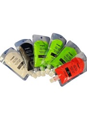 Imagin8 Soft Touch Fabric Paint 2.7oz Lot 6 black, red, white, lime x3