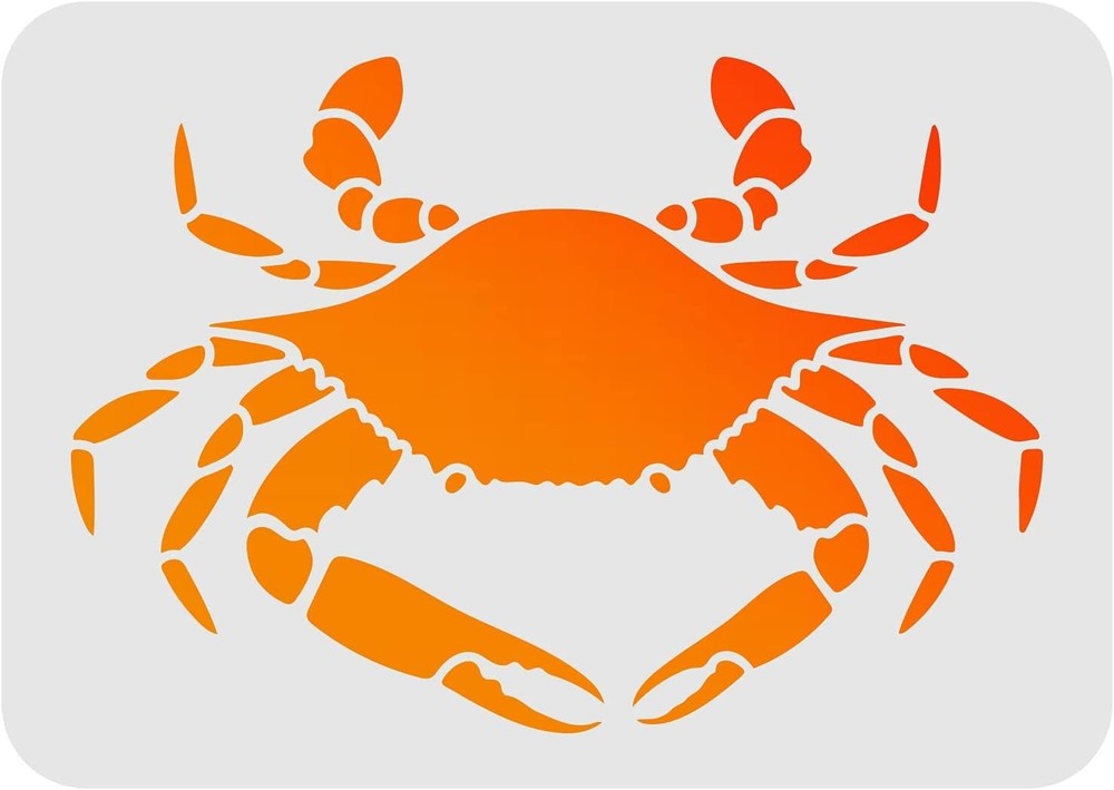 FINGERINSPIRE Crab Stencil 11.7×8.3 Inch 11.7 x 8.3 inches, pattern