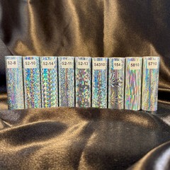 Hot Stamp Holographic Gilding Foil 12 Roll Sampler Pack- 3″ x10′ FREE SHIP