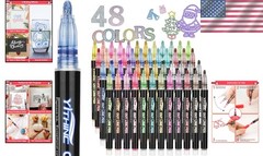 48 Metallic Shimmer Glitter Gel Pens – Ideal Art Supplies for Tween Girls