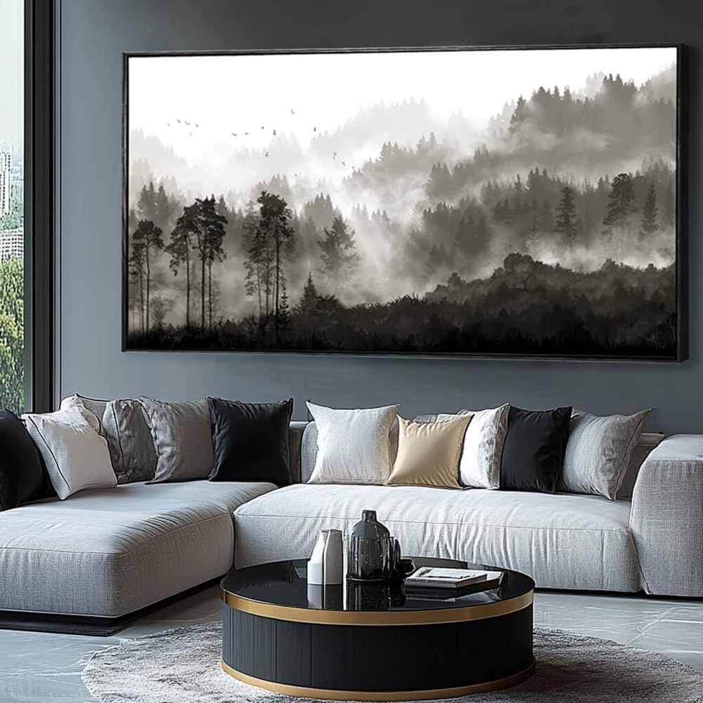 Wall Art Trees for Living Room Large Canvas Wall Art for Bedroom Framed Black…