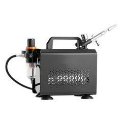 Uimoso Airbrush Set with Compressor, 1/6 HP, Includes Airbrush and 3 Nozzles