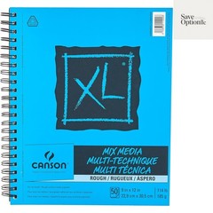 XL Series Mixed Media Pad, Rough Texture, Side Wire, 9×12 inches, 50 Sheets –…