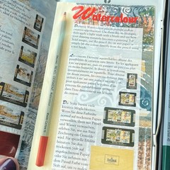Vtg Rexel Derwent Watercolour Pencils 13 Set Tin Made in England Art Pro drawing