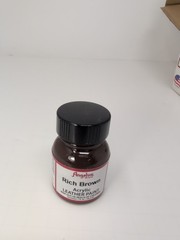 (12) 1 Oz Bottles Of Angelus Acrylic Leather Rich Brown Paint New