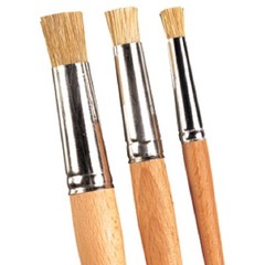 Jakar Stencil Brushes White Hog Hair Bristle Art Craft Acrylic Stenciling Brush