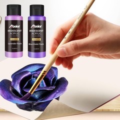 ABEIER Iridescent Acrylic Paint, Set of 2 Fl Oz (Pack 18), 2oz x 18 Colors