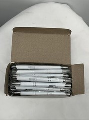 Celltell White Bulk 50Pc High Quality Black Ink Click-N-Go Ballpoint Pens