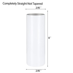 10 Pack Sublimation Tumblers Bulk Straight Skinny Tumbler Blanks 20oz for Hea…