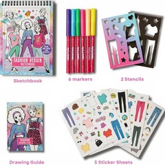 Create N’ Style Fashion Design Light Up Tracing Pad Kit, Stickers and Stencils