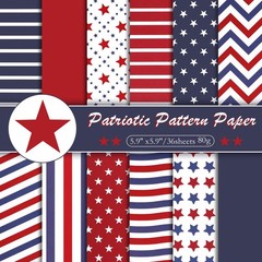 Konsait 36 sheets Patriotic Origami Paper 6×6, Red White and red, white, blue