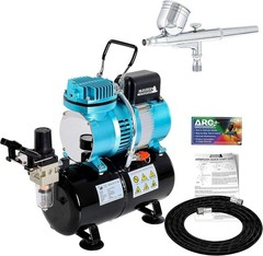 Master Airbrush Cool Runner II Dual Fan Compressor Kit Tank G22 Gravity Airbrush