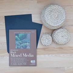 400 Series Mixed Media Paper, Black, Glue Bound Pad, 11×14 inches, 15 Sheets …