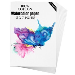 80 Sheets 5×7 inches 140lb/300GSM Heavyweight Cold Press Watercolor Paper