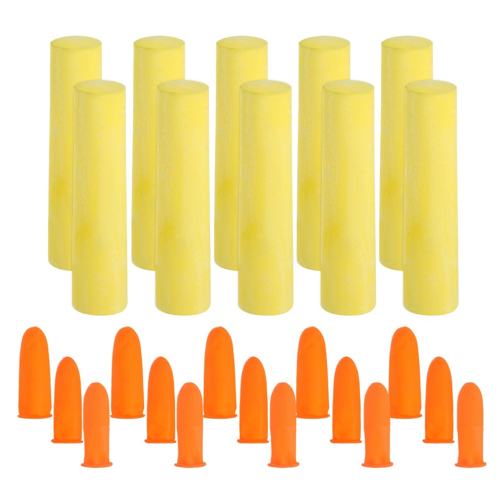 10 Pcs Sidewalk Chalk Bulk, 4 Inch Big Chalk with Anti-Slip Finger Cots, Yellow