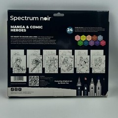 Spectrum Noir Like a Pro Art Kit Manga & Comic Heroes 24pc Set Art by Nicola Yau