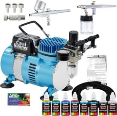 Cool Runner II Air Brush Kit with Dual Fan Compressor
