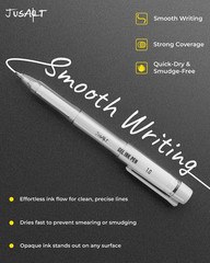 White Gel Pens for Art with Assorted Tips, 5 Pack | 0.4Mm, 0.5Mm & 1.0Mm White I