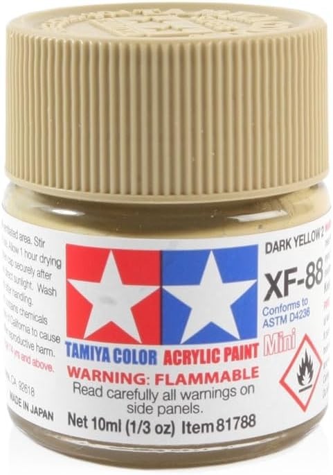 Tamiya #81788 Xf-88 Dark Yellow Mini 1/3 ounce Free Shipping