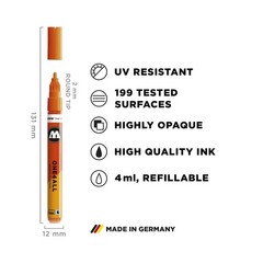 Molotow 74-Color One4All 2mm Acrylic Pump Marker 127HS Complete Set, Assorted…