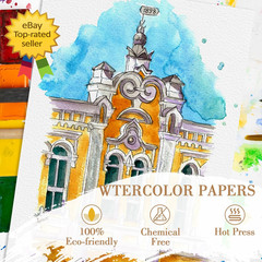 100PCS 5X7 Watercolor Paper 140Lb 300G Cold Press Thick Art Sheets for Painting
