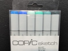 Copic Sketch Sea & Sky Blue Alcohol Refillable Markers Pen Set 6Pc Multicolor