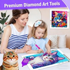 ZYNYXY 17PCS Ergonomic Diamond Art Pen Purple + Pink + White + 5 PCS Tips
