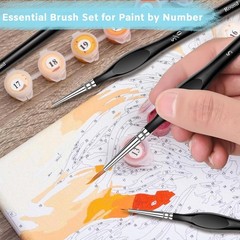 Miniature Paint Brushes Set 8pcs Precision Fine Tip for Models Hobby Art