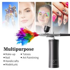 Wireless Air Brush for Nail Art & Makeup – Black
