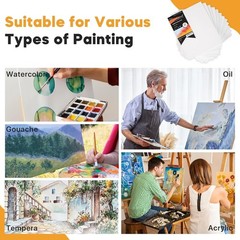 Versatile 24-Pack 9×12 Canvas Boards for Acrylic, Oil & Watercolor Painting