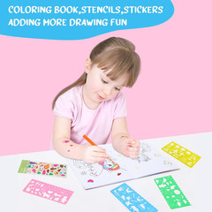 Art Supplies for Kids,Drawing Kits Unicorn Art Case Coloring Set with Double Sid